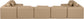 Cube - 7 Piece Modular U-Shaped Sectional - Tan