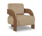 Cedra - Velvet Performance Fabric Upholstered Accent Chair - Brown Frame