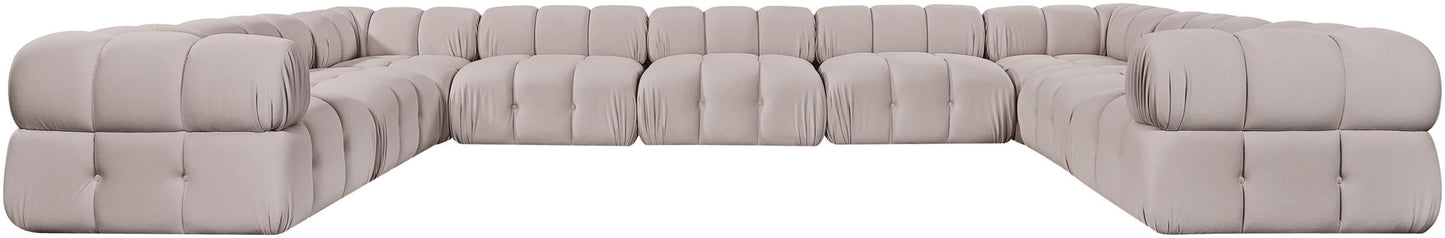 Orin - Velvet Performance Fabric Upholstered 9 Piece Sectional