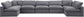 Comfy - 7 Piece Velvet Modular Armless Sectional