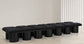 Pavilion - 14 Piece Modular Bench With Black Base