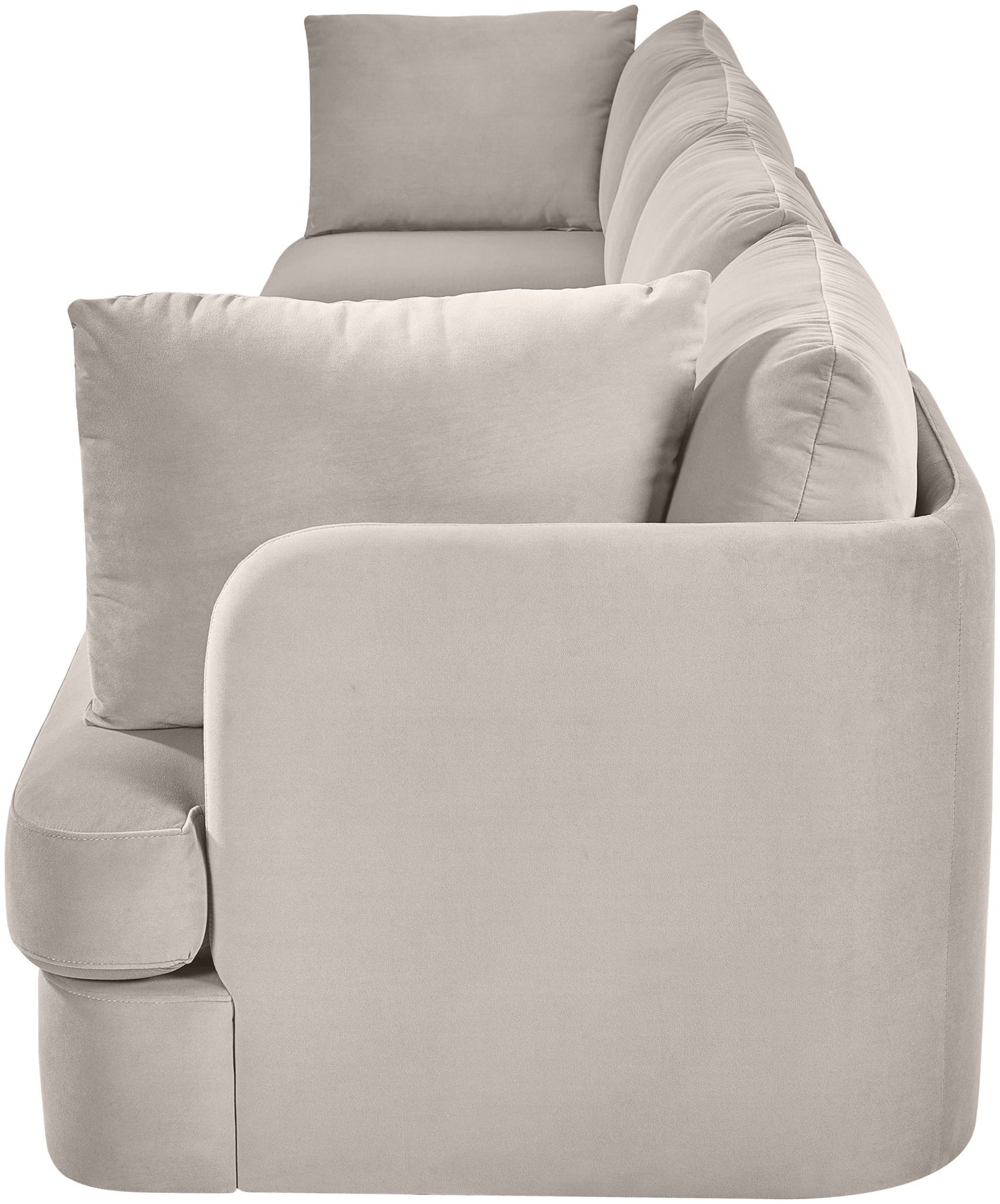 Hammond - Velvet Performance Fabric Upholstered 4 Piece Sofa