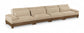 Turin - Chenille Fabric Upholstered Modular Sectional - Beige