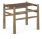 Santos - Faux Leather Upholstered Bench - Walnut Frame