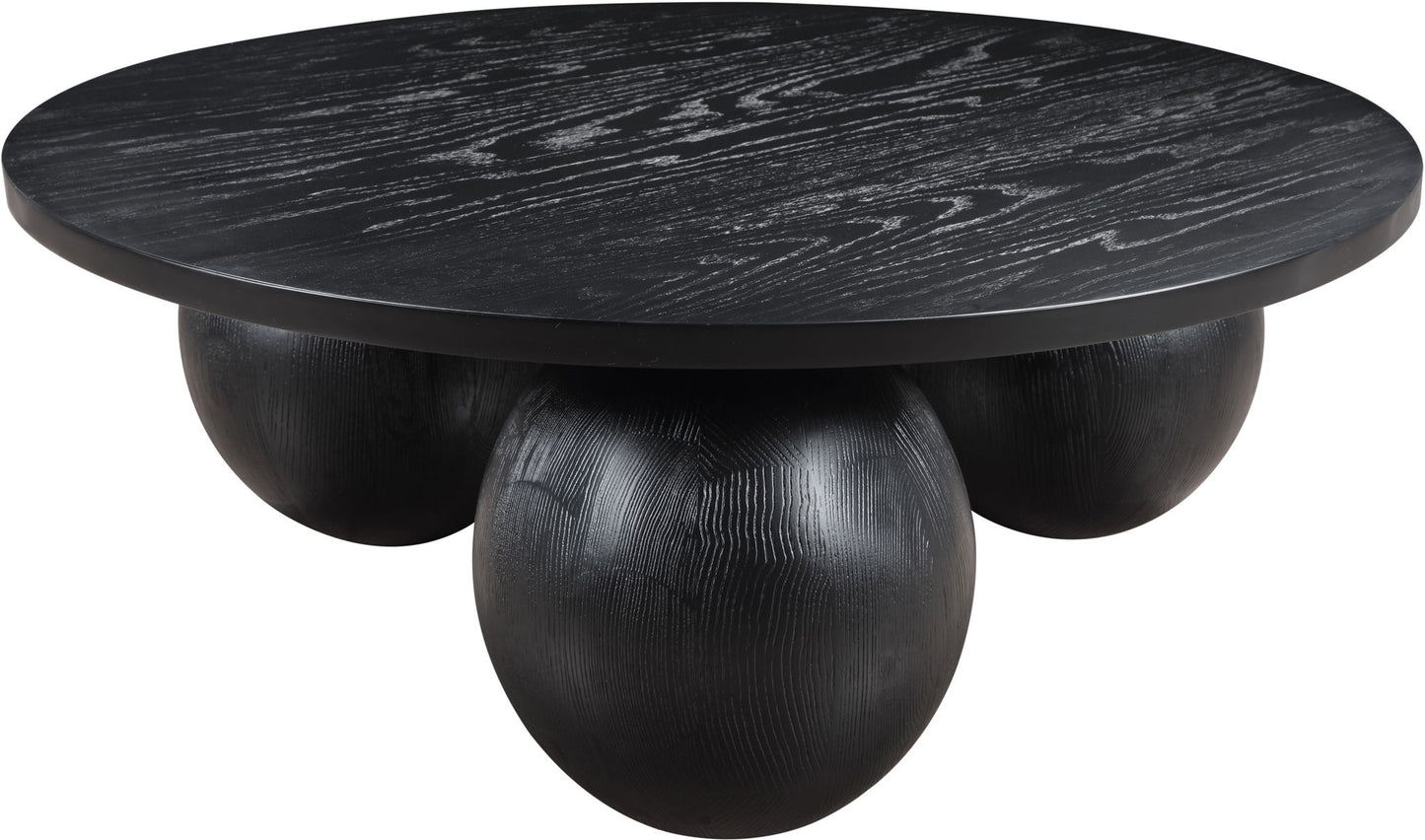 Fitch - Wood Oak Veneer Coffee Table - 3 Legs