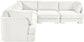 Hammond - Velvet Performance Fabric Upholstered 5 Piece Corner Sectional