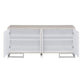 Panos - Console Cabinet - White Marble Print & Chrome
