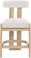 Arienzo - Velvet Performance Fabric Upholstered Counter Stool (Set of 2)