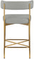 Rivage - Durable Stool With Gold Frame (Set of 2)