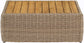 Seacrest - Teak Wood And Wicker Outdoor Patio Coffee Table