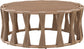San Pietro - Aluminum Outdoor Patio Coffee Table - Natural