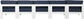 Nizuc - Outdoor Patio 5 Seat Modular Armless Sofa With White Frame