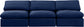 Indulge - Velvet 3 Seat Modular Armless Sofa