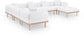 Laguna - 7 Piece Resilient Water Resistant Fabric 142" Upholstered Outdoor Patio Modular Sectional