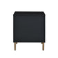Myles - Nightstand - Black, Silver & Gold