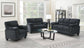 U453 - Chenille Sofa With Nailhead - Charcoal Chenille
