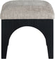 Lawson - Chenille Fabric Ottoman - Black Base