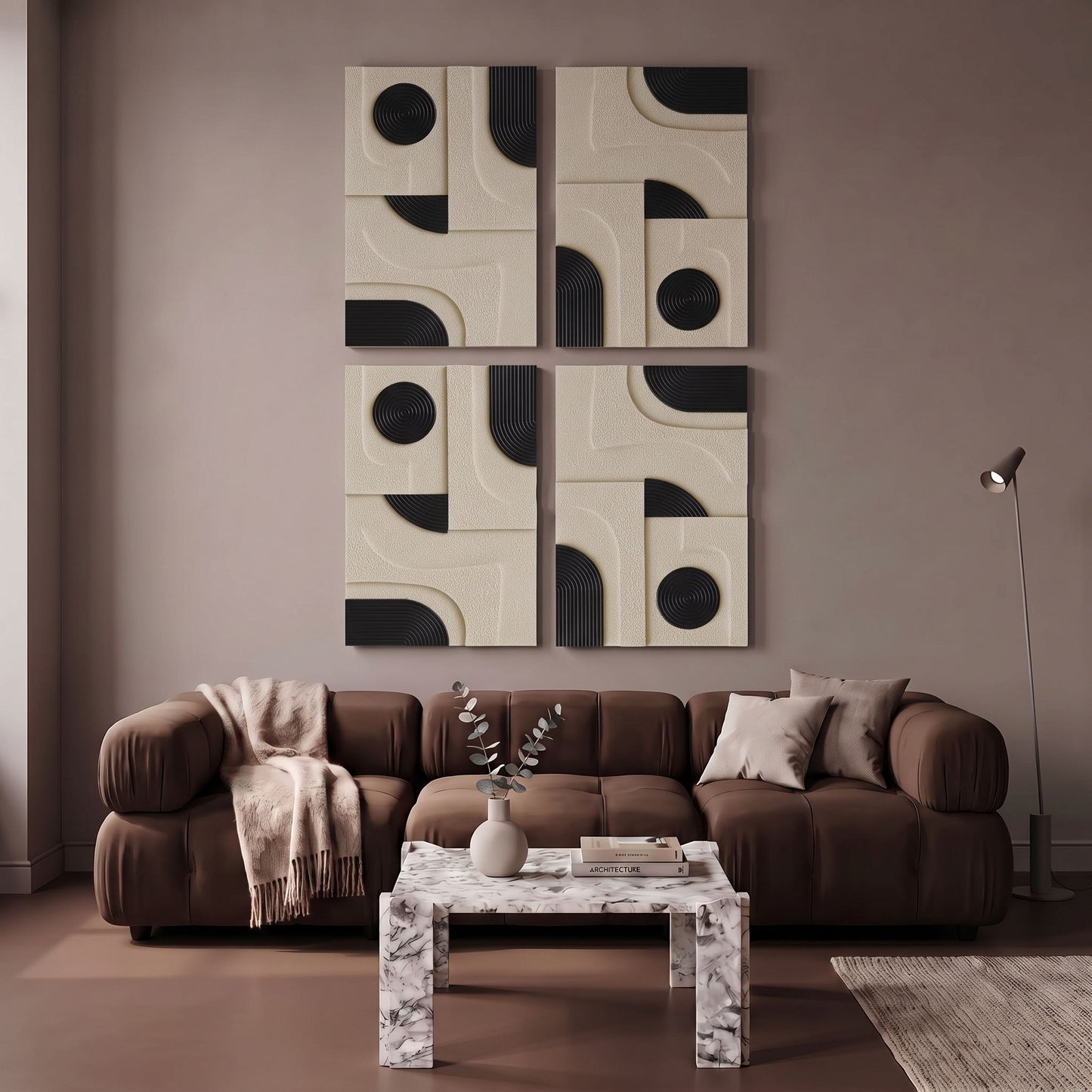 Element - Mango Wood 4 Piece Wall Art