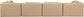 Cube - Modular 4 Piece Sofa - Tan