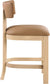 Lavrin - Vegan Leather Counter Stool (Set of 2) - Natural Base