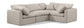 Indulge - Linen 4 Piece Modular Corner Sectional