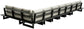 Maldives - 7 Piece Water Resistant Outdoor Patio Modular Sectional With Gray Base