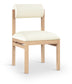 Roundhill - Faux Leather Dining Chair (Set of 2) - Natural Frame