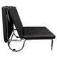 Senon - Adjustable Chair Futon - Silver & Black