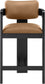 Sacha - Vegan Leather Upholstered Counter Stool With Black Base