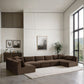 Shaggy - 7 Piece Modular U-Shaped Armless Sectional