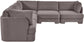 Hammond - Velvet Performance Fabric Upholstered 5 Piece Corner Sectional