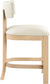 Lavrin - Vegan Leather Counter Stool (Set of 2) - Natural Base