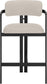 Aurum - Vegan Leather Upholstered Counter Stool - Taupe