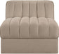 Rummi - Velvet Performance Fabric Upholstered Modular Armless Chair