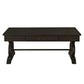 Stone - Coffee Table With PU Base - Dark Walnut