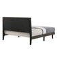 Valdemar - Queen Bed - Brown Fabric & Weathered Gray