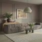 Rummi - Velvet Performance Fabric Upholstered 5 Piece Modular Sofa