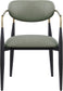 Ronda - Vegan Leather Upholstered Dining Arm Chair - Black Legs