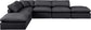 Indulge - Faux Leather 6 Piece Modular Armless Sectional