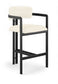 Aurum - Vegan Leather Upholstered Counter Stool With Graphite Black Base