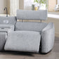 Fullar - RAF Modular Power Motion Recliner - Light Gary Chenille