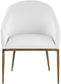 Ferro - Upholstered Dining Arm Chair With Brushed Gold Legs