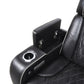 U70 - Power Reclining With Power Headrest, Massage, Heat, Ambient Lighting, Storage Arms / USB - Black