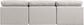 Indulge - Linen 3 Seat Modular Armless Sofa