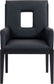Gwendolyn - Faux Leather Dining Arm Chair With Black Frame