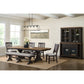 Montrose - Fabric Dining Bench - Espresso / Light Gray
