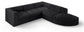 Rummi - Velvet Performance Fabric Upholstered 5 Piece Modular Sectional