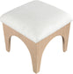Lawson - Chenille Fabric Ottoman - Natural Base