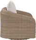 Seacrest - Olefin Water Resistant Fabric And Wicker Outdoor Patio Swivel Chair