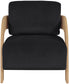 Cedra - Velvet Performance Fabric Upholstered Accent Chair - Natural Frame